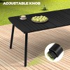 Pellebant Outdoor Dining Table Durable WPC Tabletop Aluminum Frame Patio Dining Table for Backyards Poolside Gardens - 4 of 4