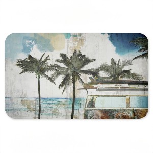Stupell Industries Retro Van Summer Beach View Printed Anti-Fatigue Floor Mat, design by Sasha, 30"x18" - 1 of 4
