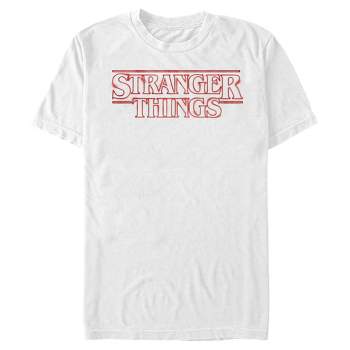 Men's Stranger Things Bold Logo T-shirt - White - Large : Target