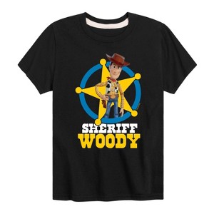 Boys' - Toy Story - Sheriff Woody Badge Short Sleeve Graphic T-Shirt - 1 of 4