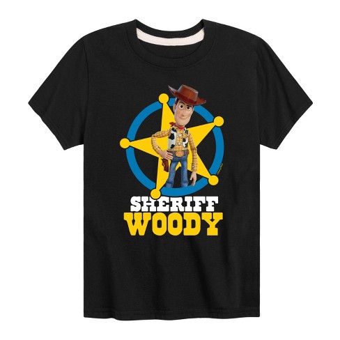 Boys' - Toy Story - Sheriff Woody Badge Short Sleeve Graphic T-Shirt - image 1 of 4