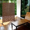47-inches W x 72-inches H Brown Galvanized Sheet Screen Outdoor and lndoor Divider for Balcony Patio Garden Room Divider ( Square 01) - 2 of 4