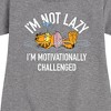 Girls' - Garfield - Not Lazy Graphic Short Sleeve Fleece Dress - 2 of 4