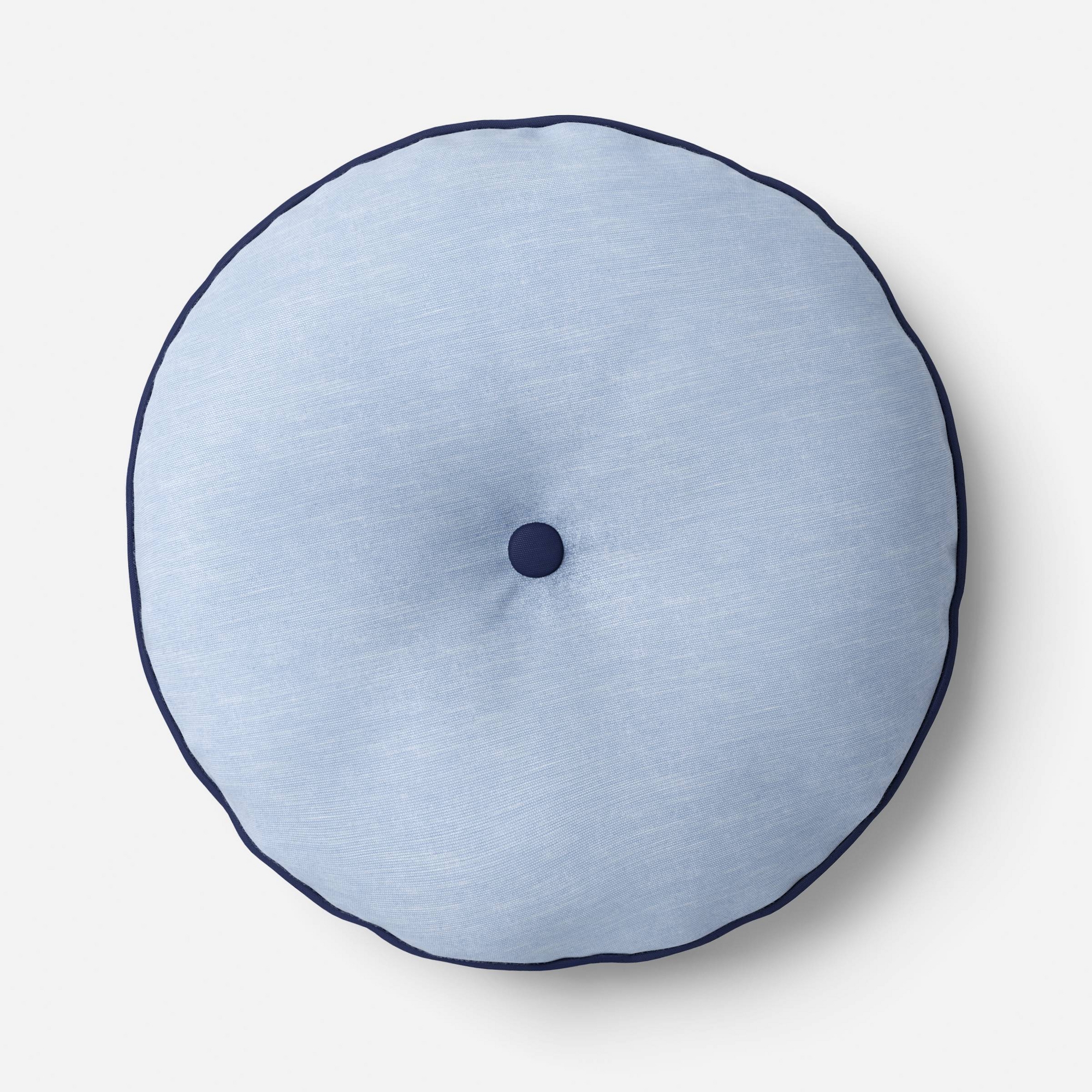14"x14" Round Accent Pillow Light Blue/Navy - Room Essentials™