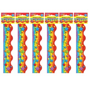 TREND Rainbow & Stars Terrific Trimmers®, 39 Feet Per Pack, 6 Packs - 1 of 3