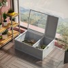 PawHut 37” Wooden Tortoise House Turtle Terrarium/ Small Reptile Enclosure with Two Room Design - 3 of 4