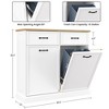 Trash Cabinet Tilt Out, Hidden Trash Can Cabinet 10 Gallon Storage Holder, Freestanding Pet-Proof Garbage Can Cabinet - 2 of 4
