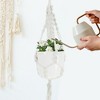 Unique Bargains Macrame Plant Hanger Woven Cotton Indoor Outdoor Decorative - 3 of 4