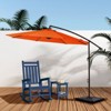 HYLEORY Beeram 120" Round Cantilever Umbrella with Counterweight - 3 of 4