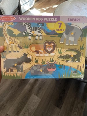 Melissa And Doug Zoo Animals Wooden Peg Sound Puzzle 8pc : Target