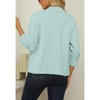 Women's 3/4 Sleeve Open Front Cropped Cardigan Sweater Elegant Shrugs for Women - 4 of 4