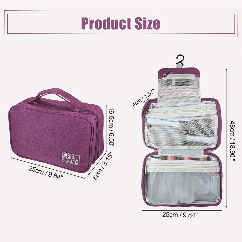 Unique Bargains Hanging Water-resistant Foldable Makeup Bags and Organizers 1 Pc, 5 of 7
