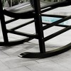 Aghana Digitals Black Poplar Wood Outdoor Rocking Chair with Slatted Design, Smooth Rockers & - 4 of 4