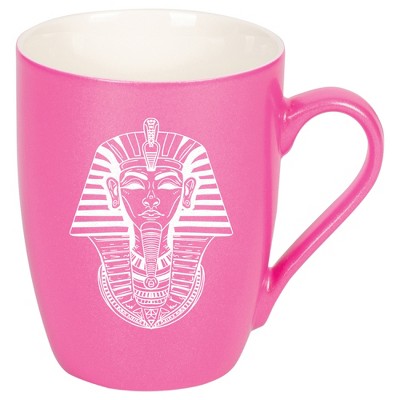 Elanze Designs 10 Ounce Metallic Finish New Bone China Tea Coffee Cup Mug� Princess Pink Pharaoh Ancient Regal Icon