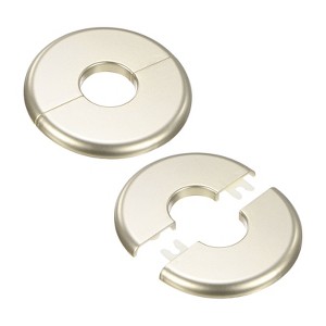 Unique Bargains Wall Split Flange Self-Adhesive Plumbing Cover Plates ABS Faucet Escutcheons 2 Pcs - 1 of 4