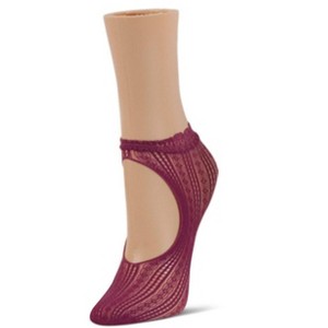 Memoi Women's Du-O Net Delicate Lace Loafer Socks - 1 of 2