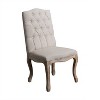 NicBex Vintage Rubberwood Dining Chairs Set of 2, Upholstered Side Chairs, French Bistro Seating for Kitchen Living Room - 3 of 4