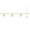 EVERLY JEWELRY | Yellow Plated Sterling Silver Round Cubic Zirconia Station Necklace, 16"+2"-inch - 3 of 4