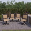 CLIHOME All-Weather Aluminum Outdoor Patio Modern 360° Swivel Rocking Chair(Set Of 4) - 2 of 4