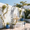 Metal Garden Arch Trellis Arbor, Wedding Arch Stand with Steel Frame,for Garden Arbor Trellis & Climbing Plant, Bridal Party & Ceremony Decorations - 4 of 4
