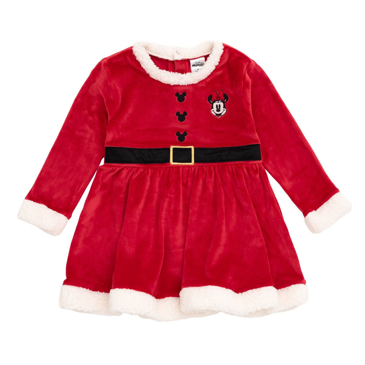 Disney Minnie Mouse Minnie Mouse Christmas Dress Santa Hat Outfit Set Newborn to Infant - thumbnail 4