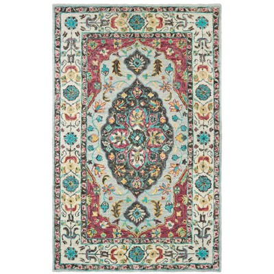 Oriental Weavers Zahra 75504 Grey/ Pink Indoor Area Rug - 5' x 8'