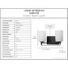 Urban Ambiance Luxury Modern Bath Light 7.625''H x 13.625''W,  Midnight Black Finish,  Broome Collection, UHP4113 - 3 of 4