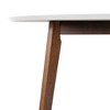 Sapphtopaz Round Dining Table Modern Minimalist Oval Solid Wood Dining Table for Dining Room, Kitchen, Small Spaces - 2 of 4