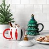 12.85 fl oz Christmas Stoneware Ornament Figural Lid Coaster Mug - Wondershop™ - 2 of 4