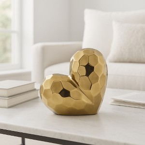 Creative Abstract Ceramic Heart Sculpture, Room, Office Decor or Gift - 1 of 4