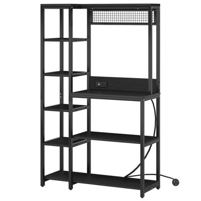 Tribesigns 8-tier Kitchen Freestanding Baker’s Rack Black : Target