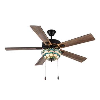 52" Suki 5 Blade Remote Controlled Lighted Ceiling Fan - River of Goods