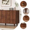 Drawer Dresser, Double Dresser With Solid Wood Legs, Chest Of Dresser For Bedroom, Living Room, Walnut - 4 of 4