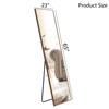 FONTOI Floor Standing Mirror with Stand, Wall Mounted Hanging Mirror, Makeup Mirror, Dressing Mirror for Bedroom, Cloakroom, Clear, 0.79"*65"*23" - 3 of 4