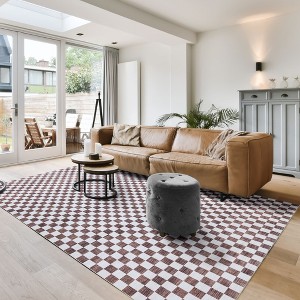 Gertmenian Crystal Print Checker Modern Two-Tone Polyester Flat Pile Washable Indoor Area Rug - 1 of 3