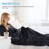 Catalonia Plush Fleece Wearable Blanket with Sleeves Arms, Super Soft Snuggly Body Blanket for Womens Mens, Portable TV Blankets, Gift for Her - 4 of 4