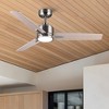 BestParts 48" Ceiling Fan with Light and Remote, Low Profile Flush Mount, Reversible, 3CCT, Quiet Dimmable Fan for Bedroom Indoor/Outdoor - 2 of 4