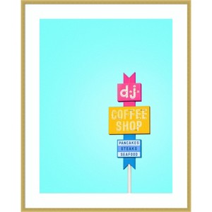 Amanti Art DJ Coffee Shop Sign by Tom Windeknecht Wood Framed Wall Art Print - 1 of 4