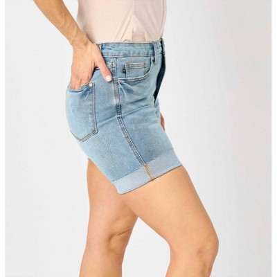 Women's Tummy Control Cool Denim Shorts - Judy Blue