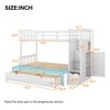 CAVINAS Twin over Full Bunk Bed Pine Bed Frame with 2 Drawers, Storage Stairs and Guardrail for Bedroom - 4 of 4