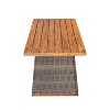 Christopher Knight Home Tori Outdoor Acacia Wood Dining Table with Handwoven Rattan Legs - 4 of 4