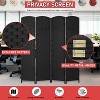 BestMassage 4/6/8 Panel Folding Privacy Screen Space Divider for Room Office and Studio - 4 of 4
