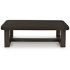 Signature Design by Ashley Breckington Modern Rectangular Coffee Table with Solid Wood Edge, Dark Brown - 3 of 4