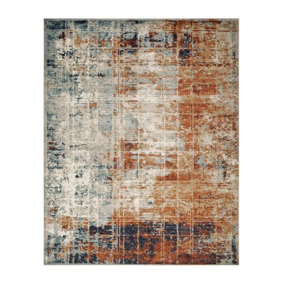 Distressed Abstract Lines Indoor Runner or Area Rug by Blue Nile Mills