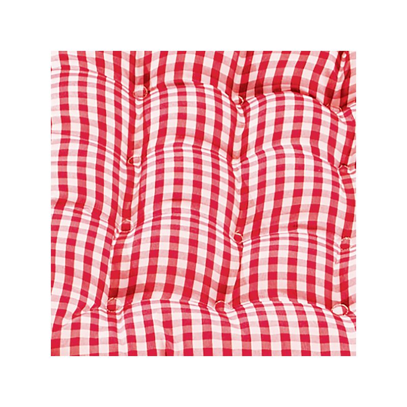 Collections Etc Gingham Plaid Patterned Dining Chair Pads - Set of 2, 3 of 4