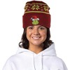 Dr. Seuss The Grinch Ugly Sweater Embroidered Grinch Adult Knit Cuff Beanie For Men And Women Multicolored - 4 of 4