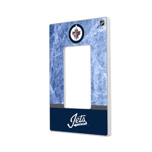 NHL Western Conference Teams Ice Wordmark Hidden-Screw Light Switch Plate for Single Rocker - 1 of 4