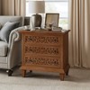 Emilio 3 - Drawer Nightstand with Built-In Outlets Set of 2| ARTFUL LIVING DESIGN-WALNUT - 3 of 4