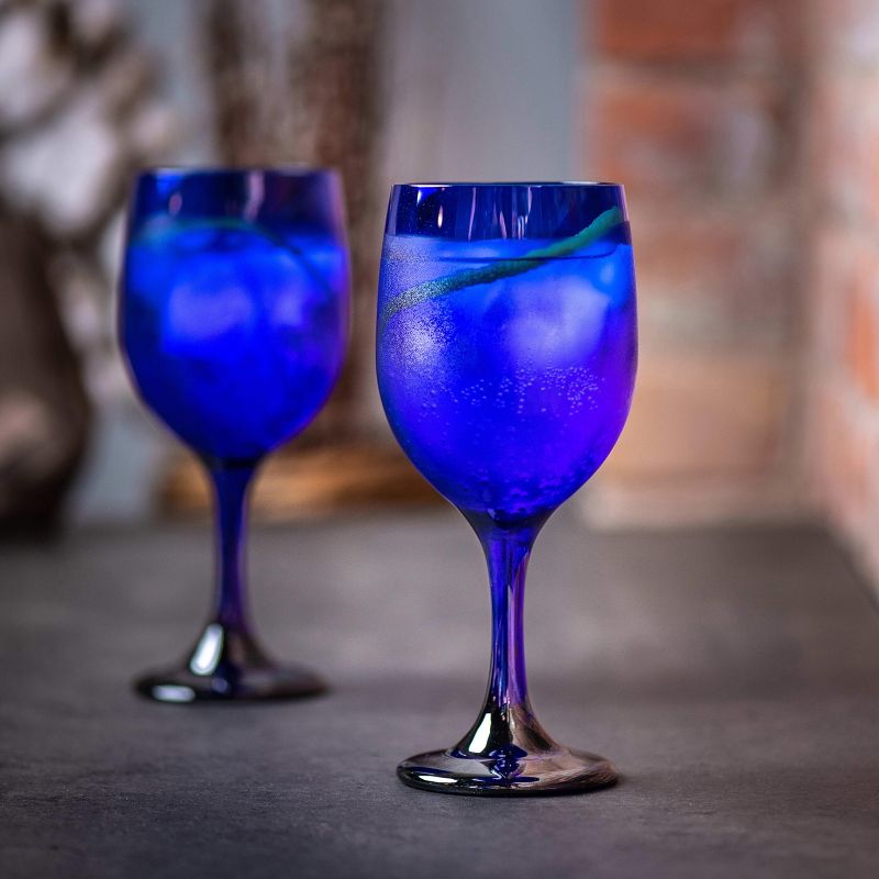 Libbey Glass Goblets 11.5oz Blue - Set of 12, 3 of 5