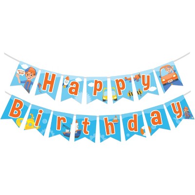 Treasures Gifted Blippi Birthday Banner Vehicle - Blippi Party Supplies